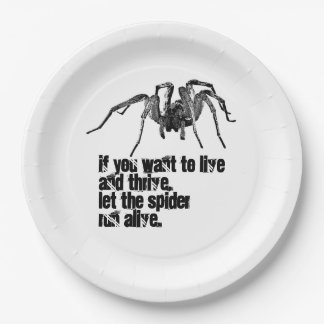 Spinne Zitat Sprichwort Design Pappteller