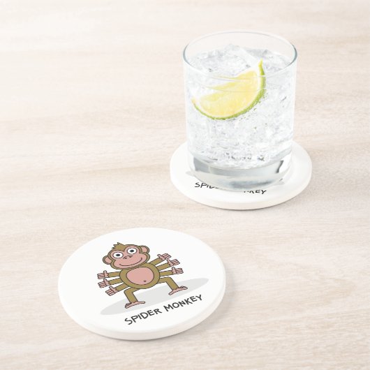 Spinnen-Affe Getränkeuntersetzer (Seite)