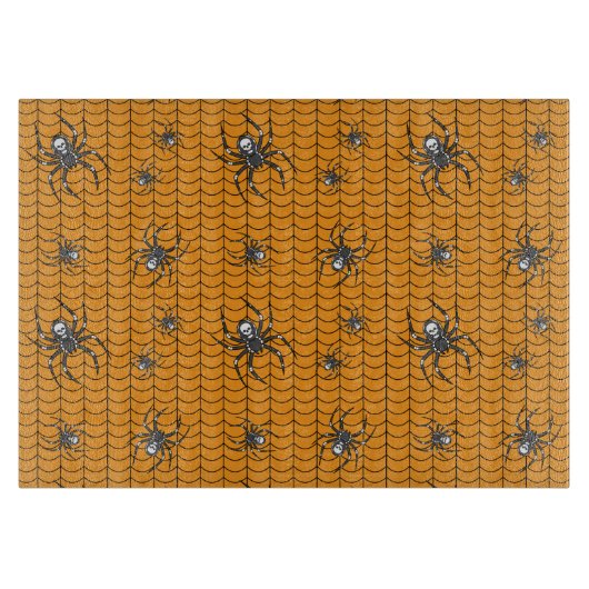 Spinnen auf Parade Glas Cutting Board Schneidebrett (Vorderseite)