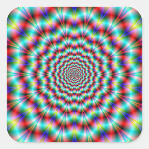 Spinnen auf Säure Quadratischer Aufkleber