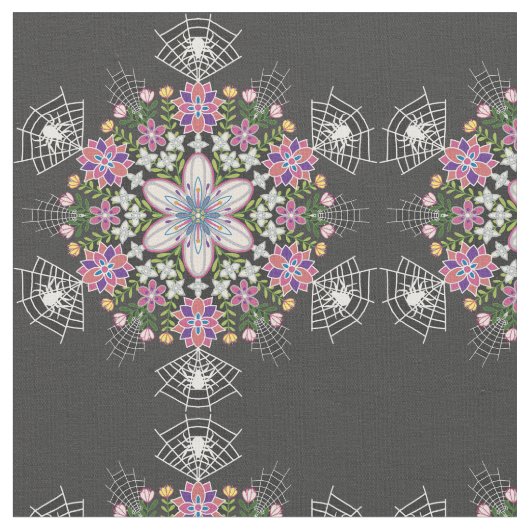 Spinnen aus Whimsikblütengeflecht Stoff (Nahaufnahme)