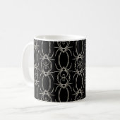 Spinnen - Battschwarz und Knochen weiß Kaffeetasse (Vorderseite Links)
