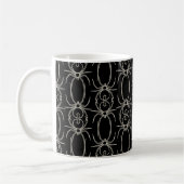 Spinnen - Battschwarz und Knochen weiß Kaffeetasse (Links)