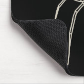 Spinnen - Battschwarz und Knochen weiß Mousepad (Ecke)