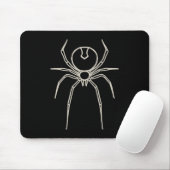Spinnen - Battschwarz und Knochen weiß Mousepad (Mit Mouse)