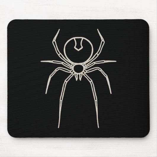 Spinnen - Battschwarz und Knochen weiß Mousepad (Vorne)