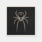 Spinnen - Battschwarz und Knochen weiß Serviette (Vorderseite)
