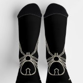 Spinnen - Battschwarz und Knochen weiß Socken (Oben)