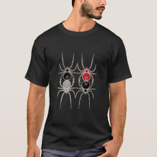 Spinnen - Battschwarz und Knochen weiß T-Shirt