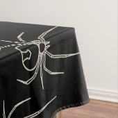Spinnen - Battschwarz und Knochen weiß Tischdecke (Beispiel)