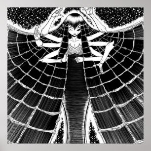 Spinnen Eigentümergeschenk   Niedlich Spider Grafi Poster