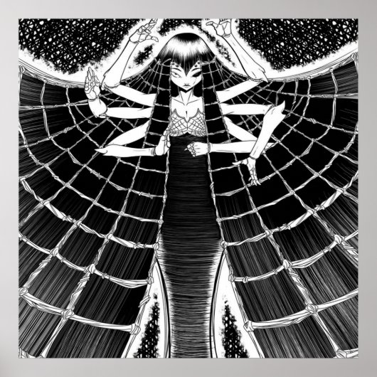 Spinnen Eigentümergeschenk | Niedlich Spider Grafi Poster (Vorne)