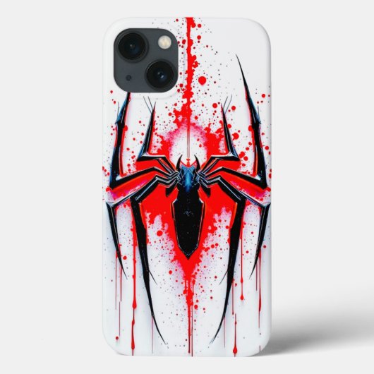 Spinnen-Emblem: Künstlerisches rotes Spritzermuste Case-Mate iPhone Hülle (Rückseite)