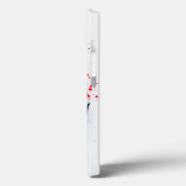 Spinnen-Emblem: Künstlerisches rotes Spritzermuste Case-Mate iPhone Hülle (Rückseite / Links)