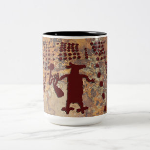 Spinnen-Frau und Kojote Zweifarbige Tasse