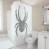 Spinnen-Gekritzel Duschvorhang (Beispiel)