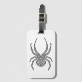 Spinnen-Gekritzel Gepäckanhänger (Vorderseite Vertikal)