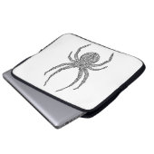 Spinnen-Gekritzel Laptopschutzhülle (Vorne Knopf)