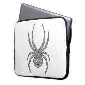 Spinnen-Gekritzel Laptopschutzhülle (Vorderseite Links)