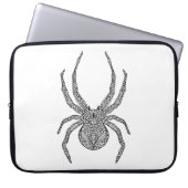 Spinnen-Gekritzel Laptopschutzhülle (Vorderseite)