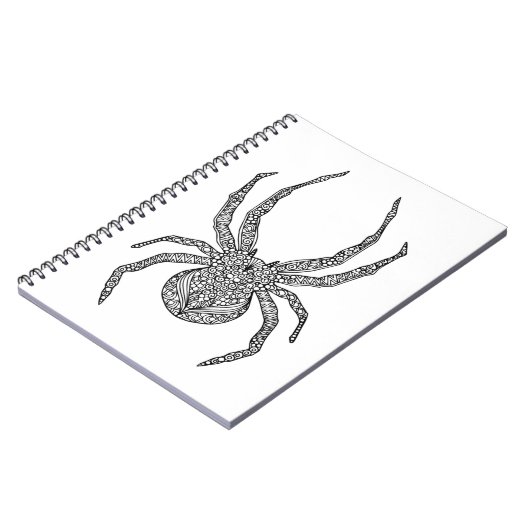 Spinnen-Gekritzel Notizblock (Linke Seite)