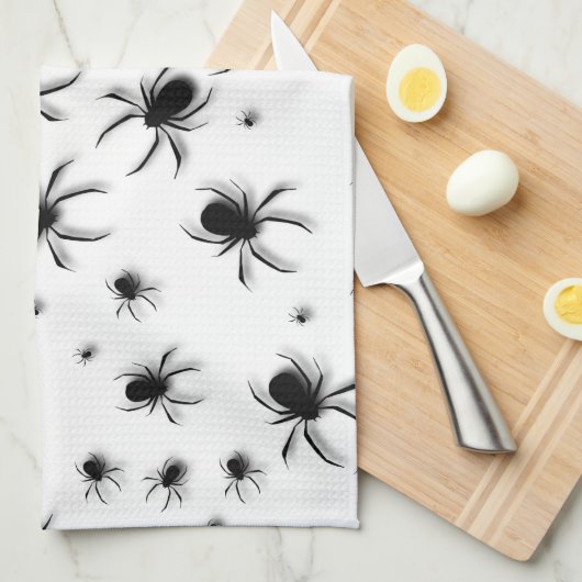 Spinnen Geschirrtuch (Viertel Falte)