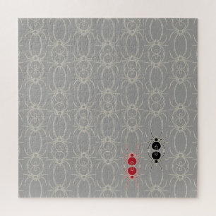 Spinnen - Ghost Grau und Knochen Weiß Puzzle