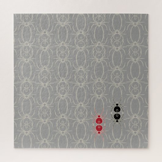 Spinnen - Ghost Grau und Knochen Weiß Puzzle (Vertikal)