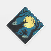 Spinnen, Giftpilze und Hexen Serviette (Ecke)