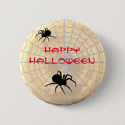 Spinnen Halloween Button (Vorderseite)
