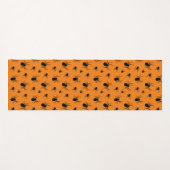 Spinnen Halloween Muster Schwarz und Orange Yogamatte (Vorderseite (Horizontal))