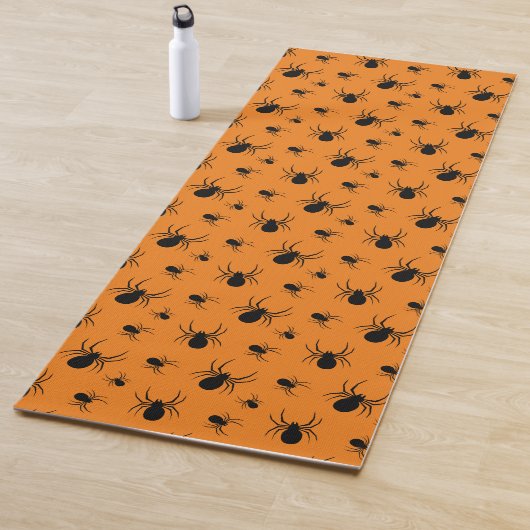 Spinnen Halloween Muster Schwarz und Orange Yogamatte (Beispiel)