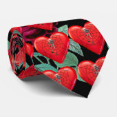 Spinnen-Herz Krawatte (Gerollt)