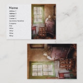 Spinnen - in der Weber-Hütte Visitenkarte (Vorne/Hinten)