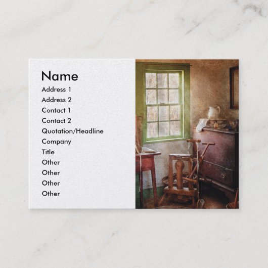 Spinnen - in der Weber-Hütte Visitenkarte (Vorderseite)