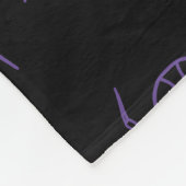 Spinnen in Lila und schwarz Fleecedecke (Ecke)