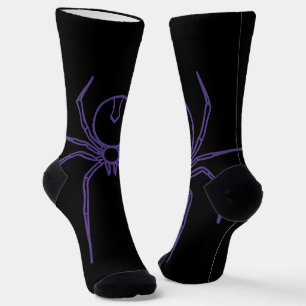 Spinnen in Lila und schwarz Socken