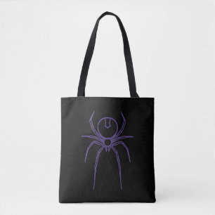 Spinnen in Lila und schwarz Tasche