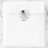 Spinnen in seinem Web Runder Aufkleber (Tasche)