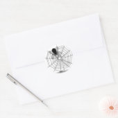 Spinnen in seinem Web Runder Aufkleber (Umschlag)