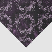 Spinnen in Verzierten Rahmen auf Lila Decoupage Seidenpapier (Detail)