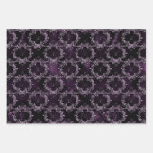 Spinnen in Verzierten Rahmen auf Lila Geschenkpapier Set (Vorderseite)