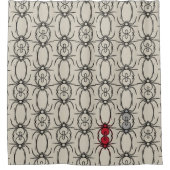 Spinnen - Knochen weiß und schwarz Duschvorhang (Vorderseite)