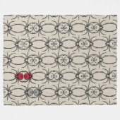 Spinnen - Knochen weiß und schwarz Fleecedecke (Vorderseite (Horizontal))