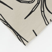 Spinnen - Knochen weiß und schwarz Fleecedecke (Ecke)