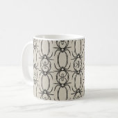 Spinnen - Knochen weiß und schwarz Kaffeetasse (Vorderseite Links)