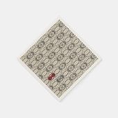 Spinnen - Knochen weiß und schwarz Serviette (Ecke)