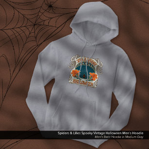 Spinnen & Lilien Gruseliger Vintage-Halloween für Hoodie