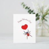 Spinnen mit Herz Feiertagskarte (Stehend Vorderseite)