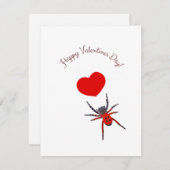 Spinnen mit Herz Feiertagskarte (Vorne/Hinten)